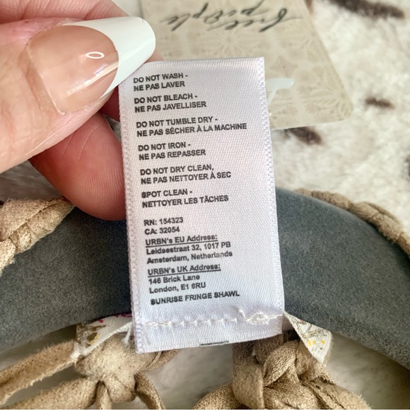 Free People Sunrise FABULOUS Fringe Faux-Suede Shawl - Picture 9 of 14